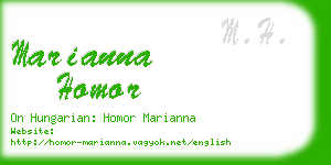 marianna homor business card